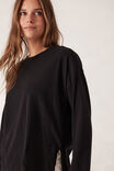 Slouchy Long Sleeve  Tee, BLACK - alternate image 5