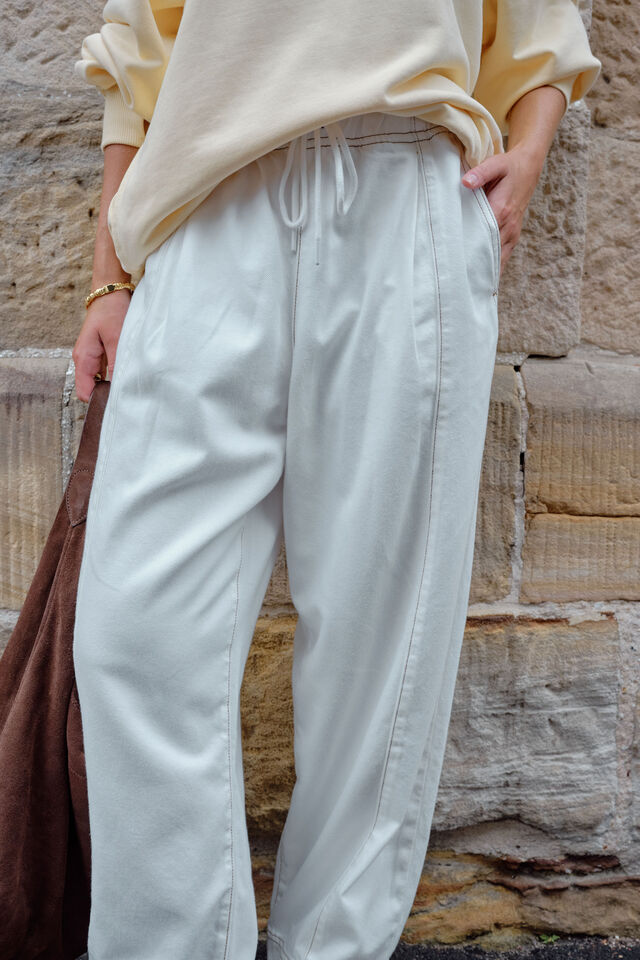 Jessie Barrel Pant, FRESH ECRU