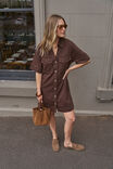 Bonnie Relaxed Shirt Dress, CHOCOLATE - alternate image 6