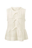 Sleeveless Tie Top, WHITE - alternate image 2