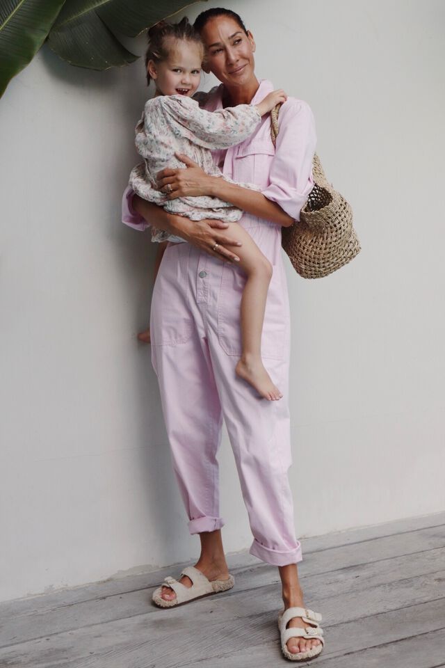 Utility Jumpsuit In Organic Cotton Viscose Twill, ICE PINK