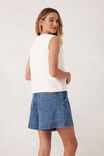Mesh Knit Tie Tank, WHITE - alternate image 3