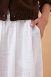 Florence Maxi Skirt, WHITE BRODERIE - alternate image 4