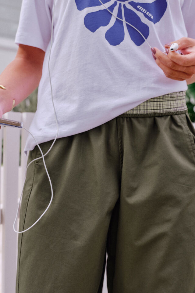Bella Barrel Pant, WASHED OLIVE