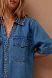 Relaxed Shirt Dress, FRESH INDIGO - alternate image 5