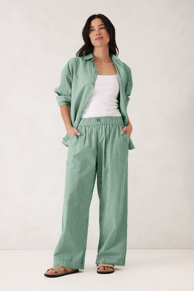 The Lounge Pant, KELLY GREEN WHITE STRIPE