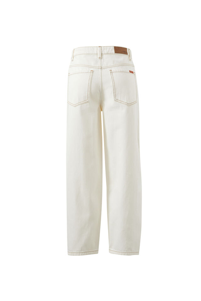 Leah Tapered Barrel Jean, FRESH ECRU