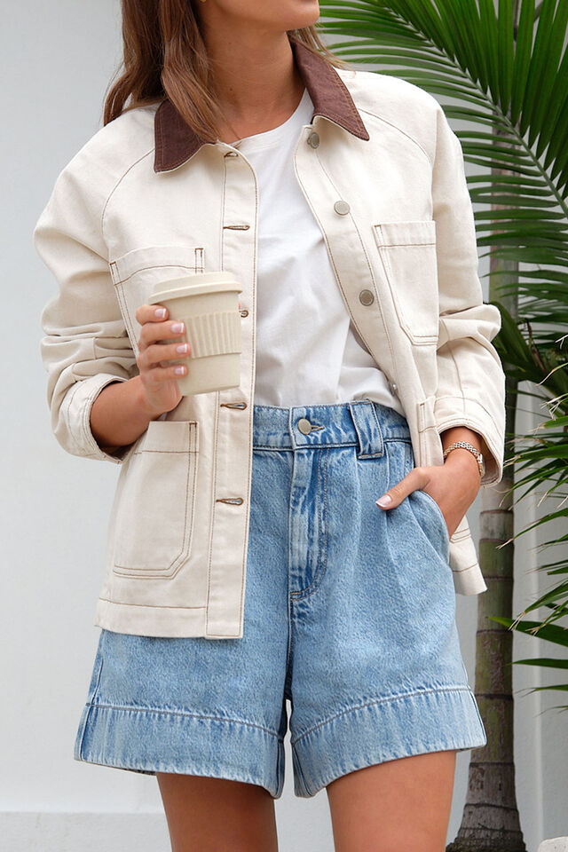Denim Barn Jacket, NATURAL ECRU
