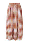 Gingham Maxi Skirt, BURNT CARAMEL WHITE GINGHAM - alternate image 2
