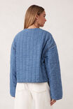 Comfy Quilted Boxy Jacket, WORN BLUE DENIM - alternate image 3