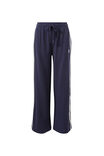 Gigi Wide Leg Terry Trackpant, NEW NAVY SIDE STRIPE - alternate image 2