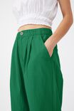 Wide Leg Pleat Front Pant In Cotton Linen Blend, FRESH GREEN - alternate image 5