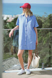 OXFORD BLUE WHITE TWIN STRIPE