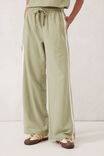 Gigi Wide Leg Terry Trackpant, MATCHA SIDE STRIPE - alternate image 4