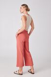 Organic Cropped Wide Leg Trackpant, FADED ROSE - alternate image 3