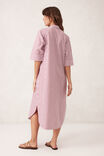 Classic Shirt Dress Jf, CLARET RED WHITE STRIPE - alternate image 3
