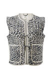 Tie Quilted Vest, LEOPARD - alternate image 2