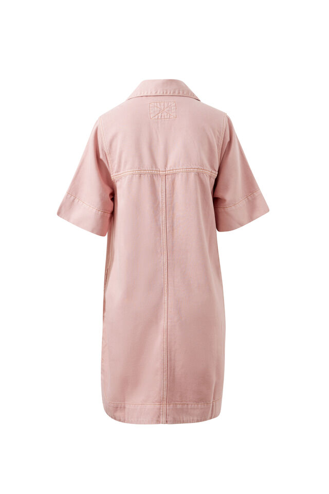 Bonnie Relaxed Shirt Dress, BLOSSOM PINK
