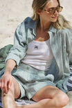 Peta Oversized Shirt, WINTER GREEN BRIGHT WHITE STRIPE - alternate image 3