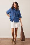 Noa Short Sleeve Shirt, FRESH INDIGO - example image 4