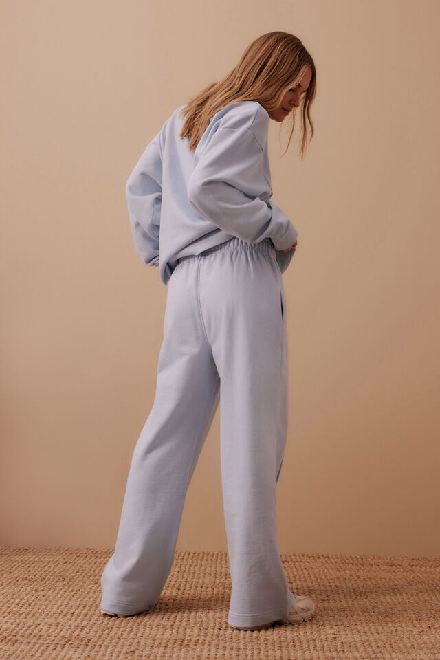 Gracie Relaxed Pin Tuck Trackpant, CHALK BLUE