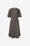 Pintuck Midi Dress, ILLUSION BLUE FLORAL - alternate image 2