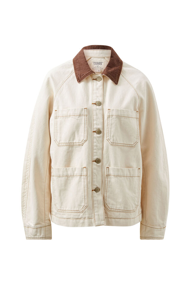 Denim Barn Jacket, NATURAL ECRU