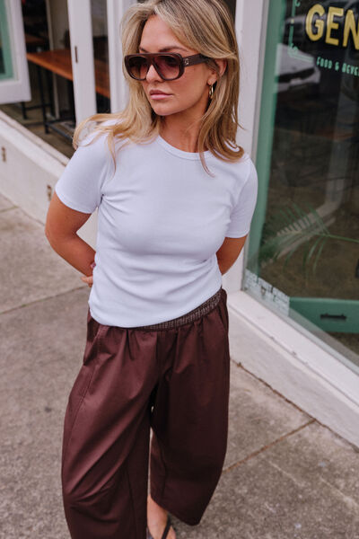 Luella Rib Tee, WHITE