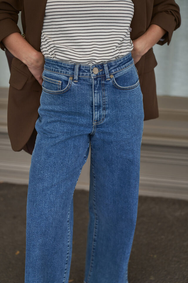 Evie Wide Leg Jean, FRESH INDIGO