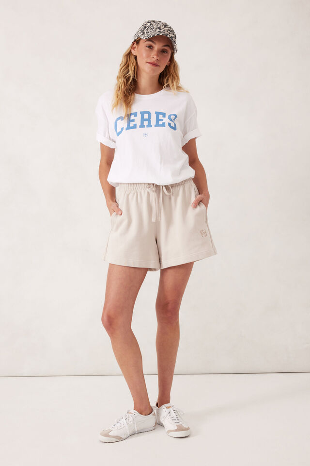 Classic Fleece Short, ALMOND