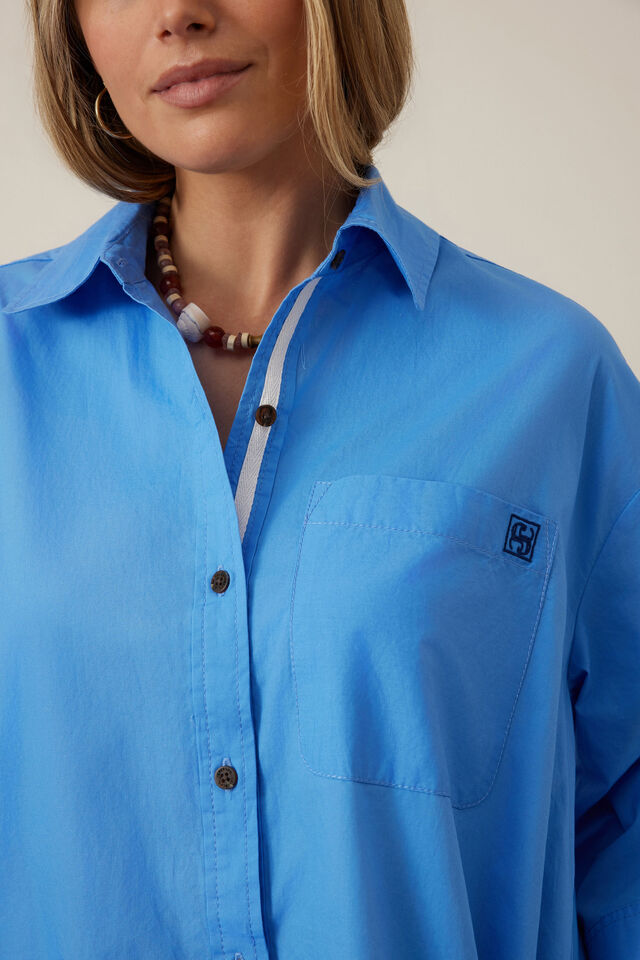 Anna Shirt Dress, AMALFI BLUE