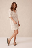 Square Knit Mini Dress, ECRU - alternate image 7