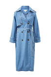 Longline Trench Coat, VINTAGE BLUE - alternate image 2