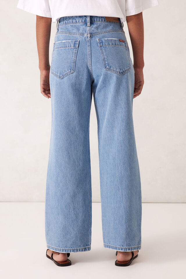 Frankie Loose Straight Jean, MID BLUE WASH