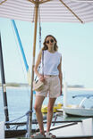 Relaxed Front Pocket Tab Short, WASHED CORAL STRIPE - alternate image 4
