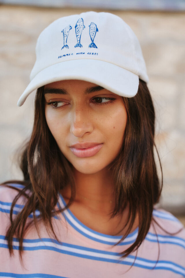 Pip Everyday Cap, WHITE/SUMMER FISH