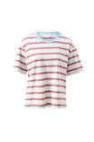 Stevie Slouchy Tee, MILK FRESH BLUE RED STRIPE - example image 2
