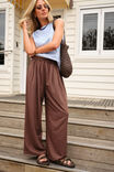 Mim Pleat Pant, BRUNETTE BROWN - example image 1
