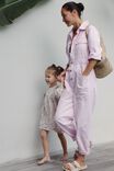 Utility Jumpsuit In Organic Cotton Viscose Twill, ICE PINK - alternate image 4
