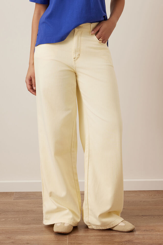 Willow Soft Wide Leg Jean, BUTTER