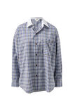Peta Oversized Shirt, BLUE CHOCOLATE CHECK - alternate image 2