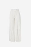 Wide Leg Seamed Pant In Organic Cotton Viscose, WARM WHITE - alternate image 2