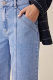 Wide Leg Seamed Jean With Recycled Cotton, VINTAGE BLUE - alternate image 4