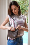 Extended Shoulder Tee, WHITE/POMEGRANATE STRIPE - alternate image 5
