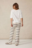 Bootleg Knit Pant, ECRU/NAVY STRIPE - alternate image 3