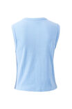 Lyla Button Through Rib Tank, SKY BLUE - example image 2