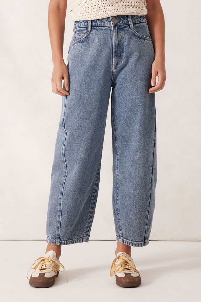 Tapered Barrel Jean, MID VINTAGE BLUE