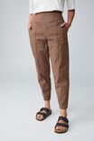 Pintuck Pant In Rescued Cotton Sateen Eh, STONE