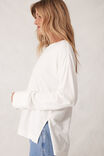 Slouchy Long Sleeve  Tee, VANILLA - alternate image 4