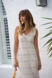 Square Knit Midi Tank Dress, ECRU - alternate image 3